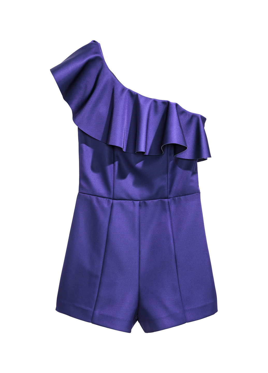 Комбинезон H&M комбинезон-шорты однотонный фиолетовый кэжуал полиэстер