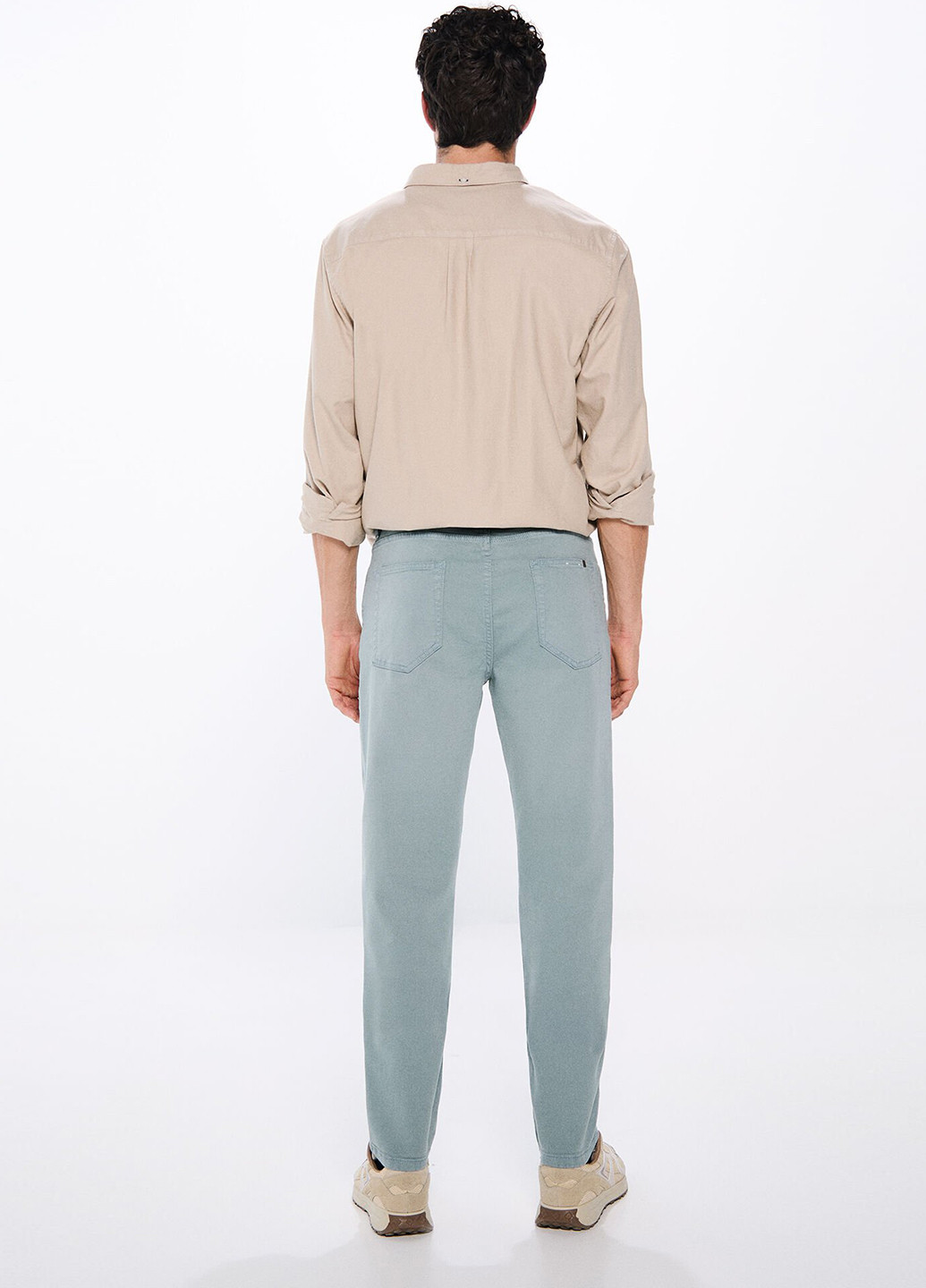 Бирюзовые кэжуал демисезонные прямые брюки Springfield