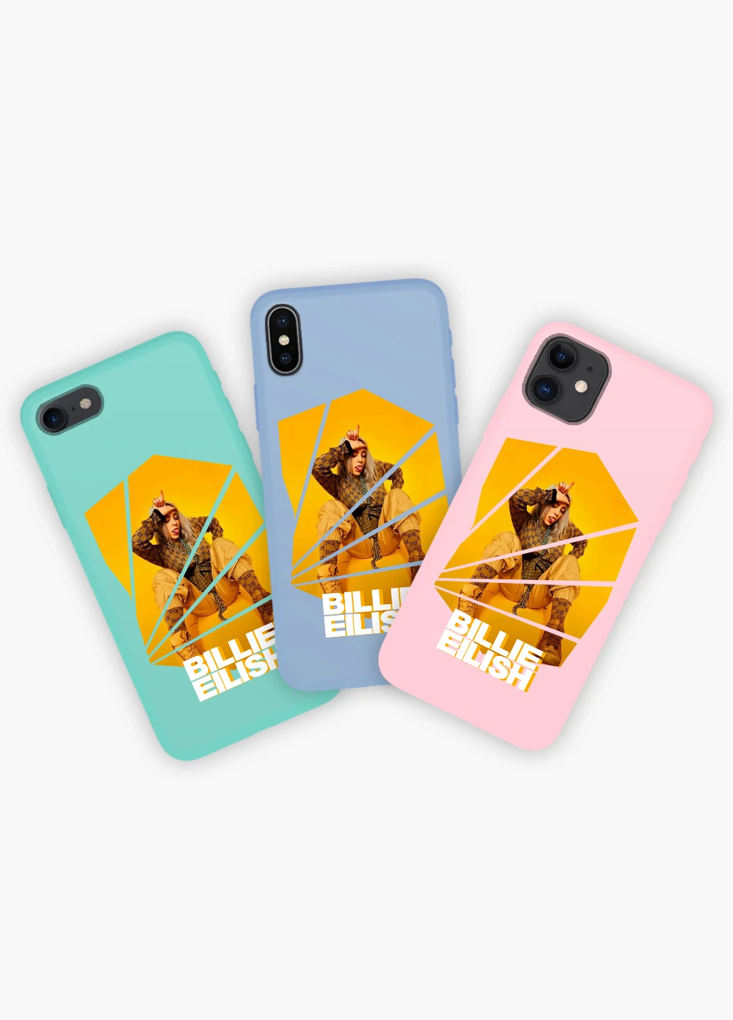 Чехол силиконовый Apple Iphone 11 Билли Айлиш (Billie Eilish) Белый (9230-1216) MobiPrint (219357413)