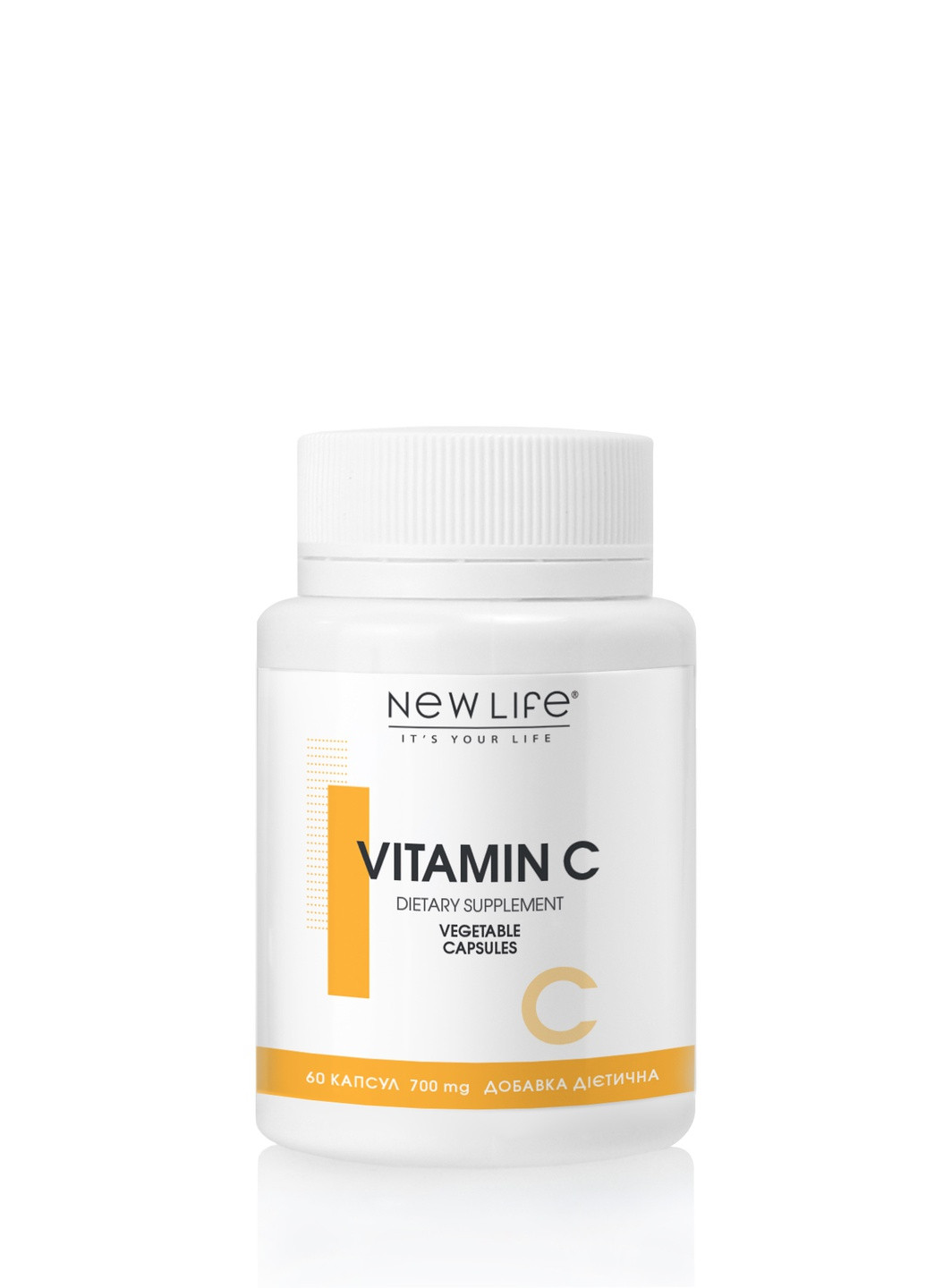Диетическая добавка Витамин С Vitamin C - хорошее самочувствие и поддержка здоровья, 60 растительных капсул New LIFE (252876056)
