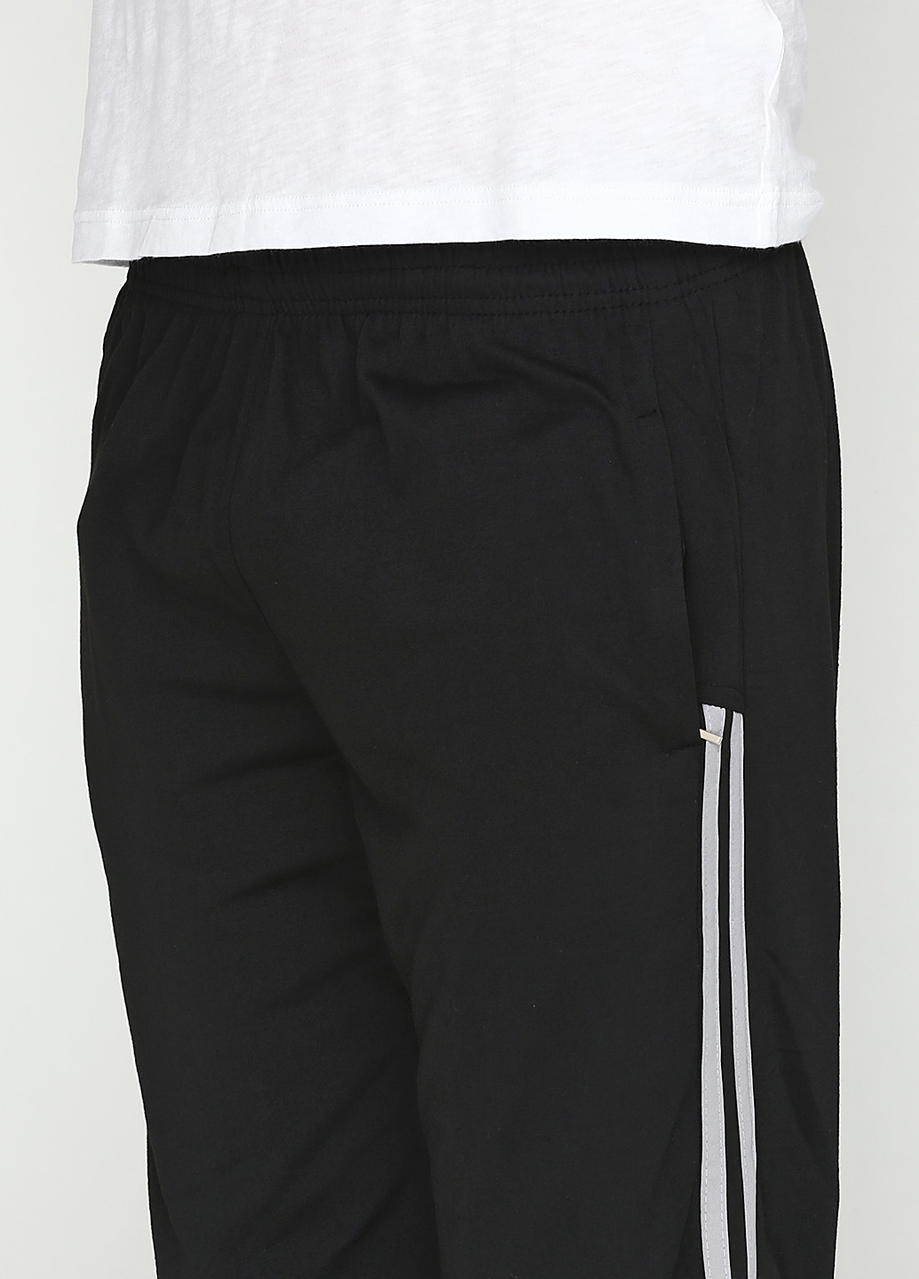 Черные спортивные демисезонные прямые брюки Gi-Xin