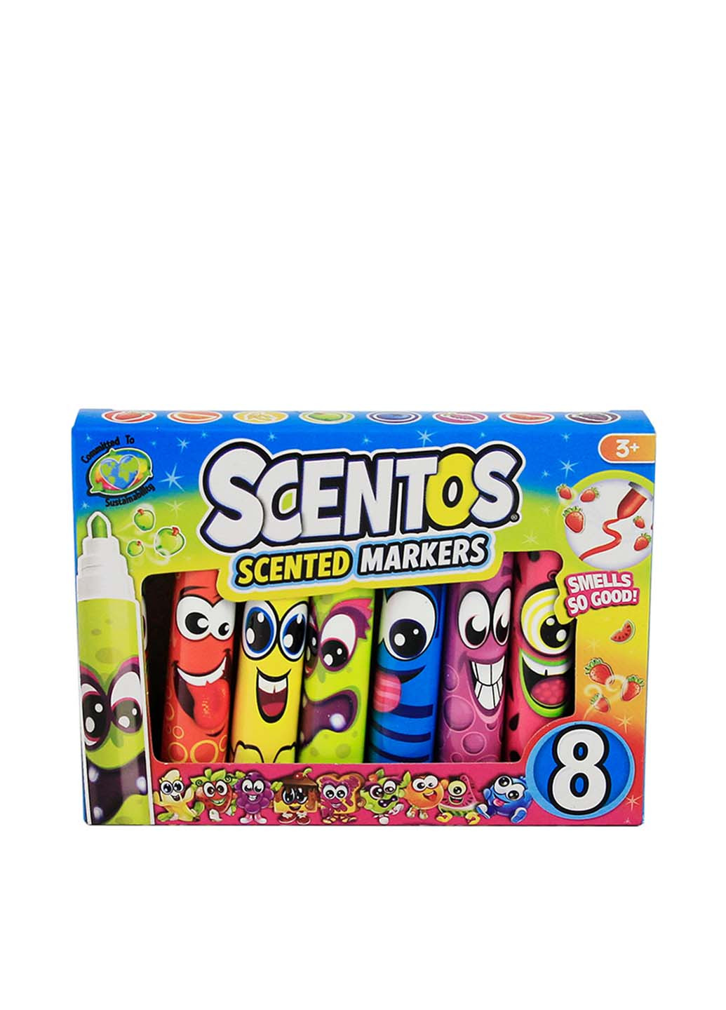 Набор ароматных мини-маркеров Яркое настроение (8 цветов) Scentos (257717883)