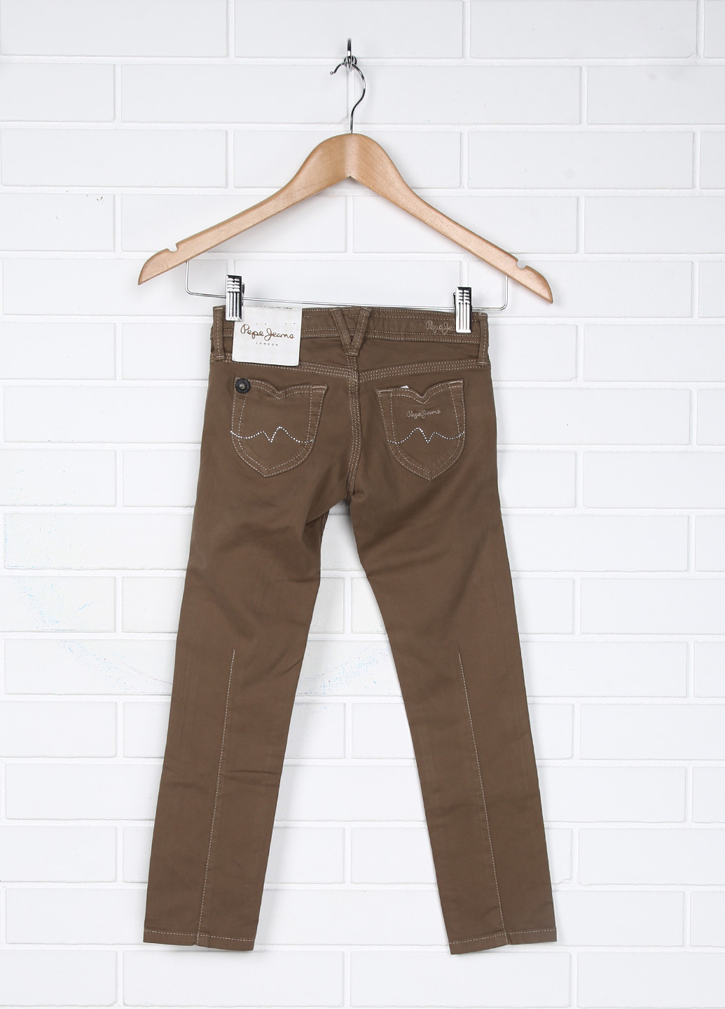 Бежевые джинсовые демисезонные со средней талией брюки Pepe Jeans