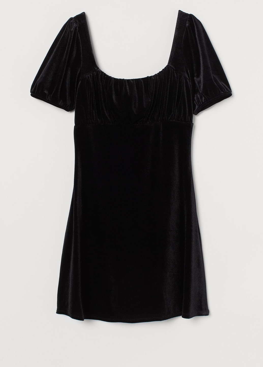 Чорна кежуал сукня велюр H&M однотонна