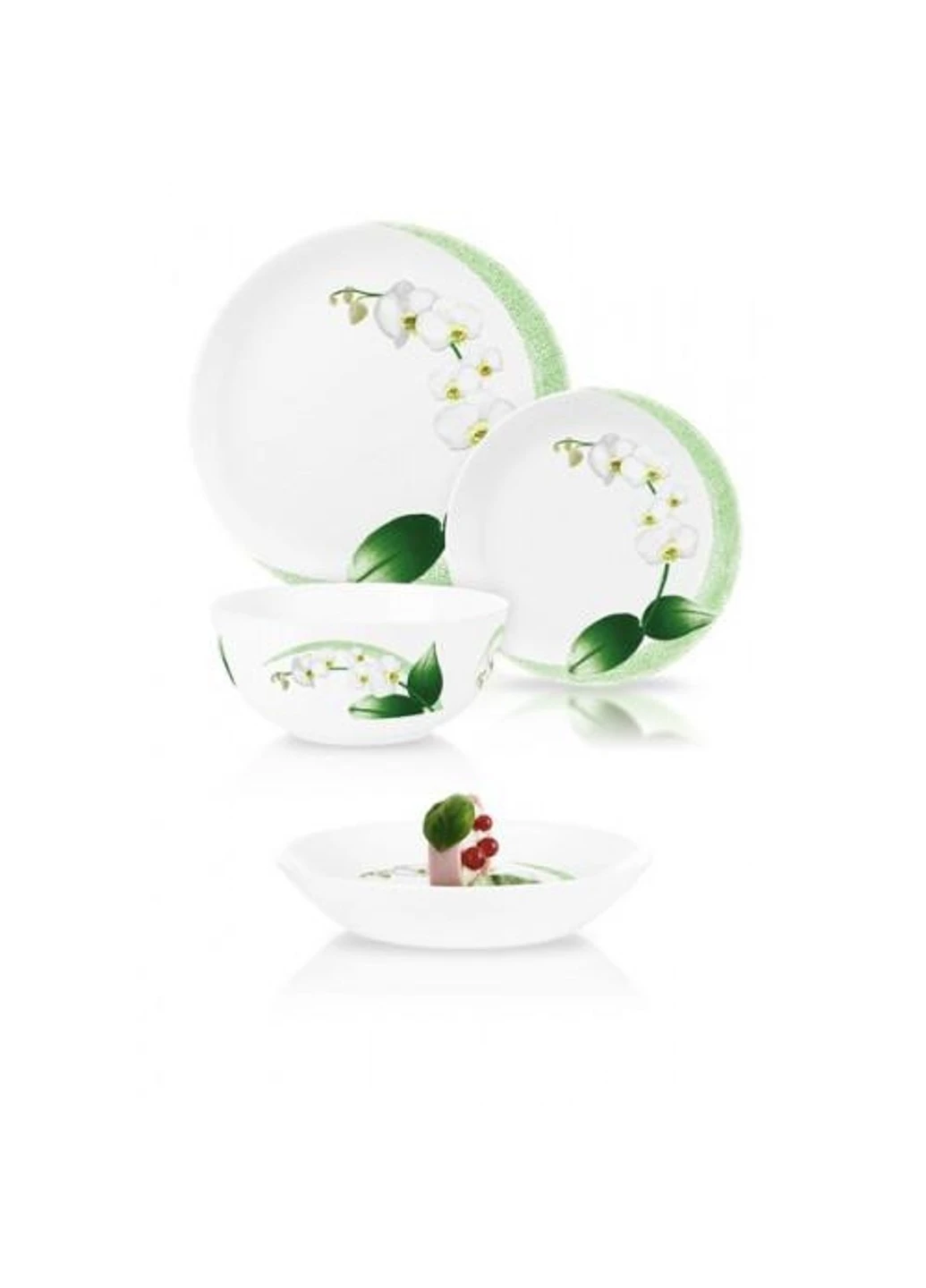 Столовий сервіз Diwali White Orchid 19 предметів Luminarc (254453949)