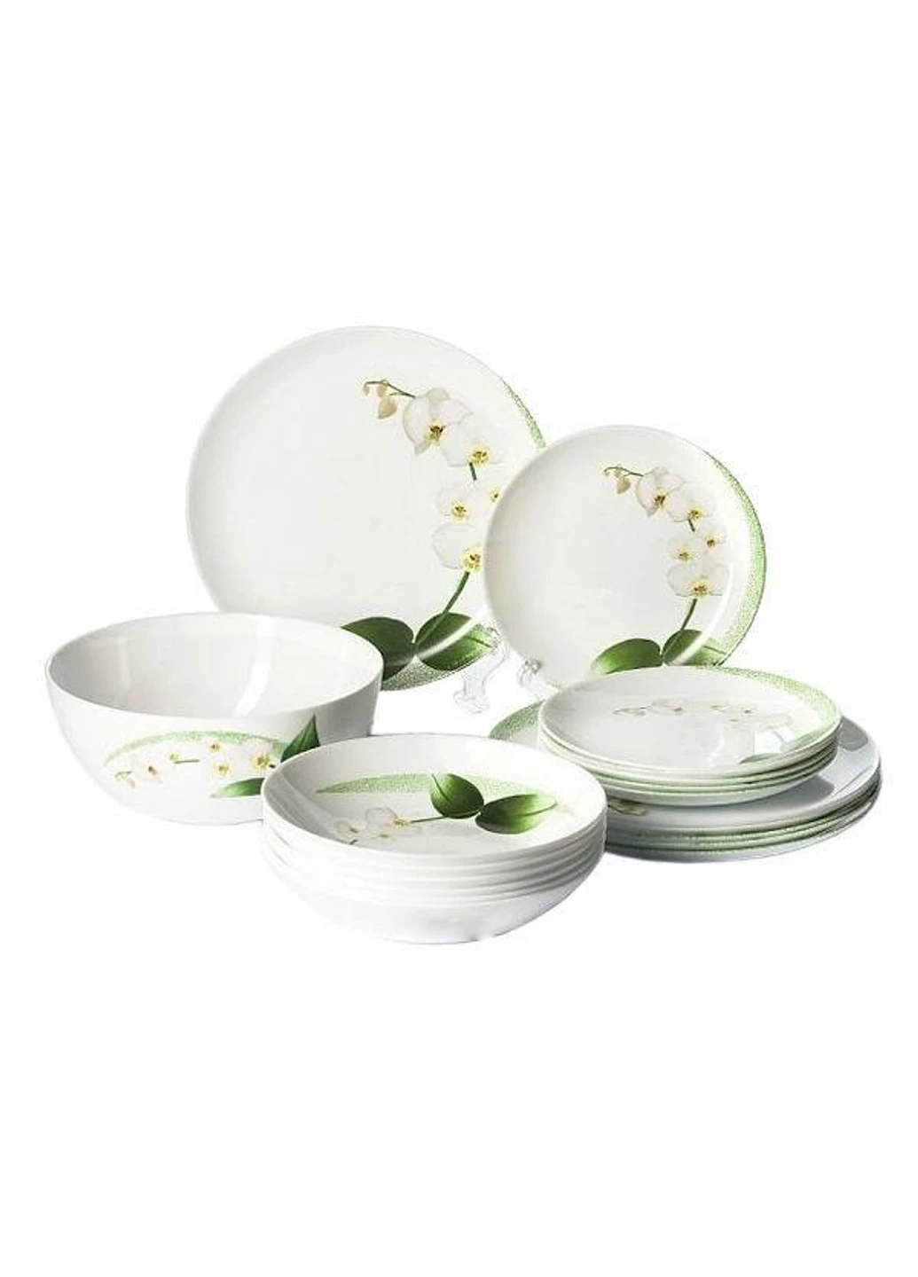 Столовий сервіз Diwali White Orchid 19 предметів Luminarc (254453949)