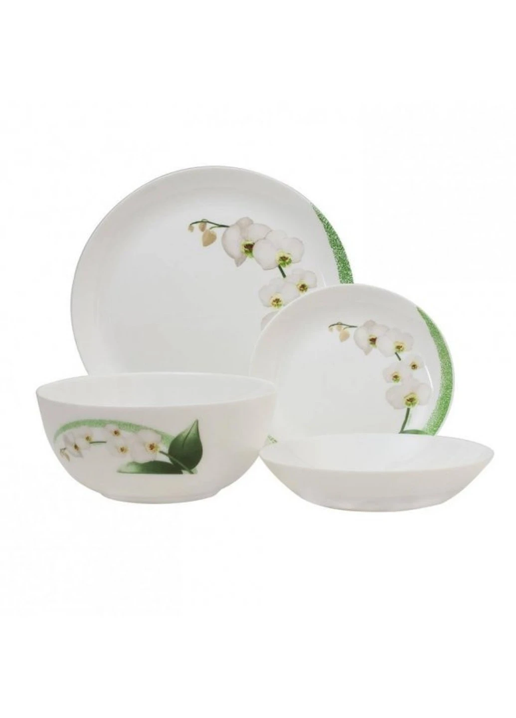 Столовий сервіз Diwali White Orchid 19 предметів Luminarc (254453949)