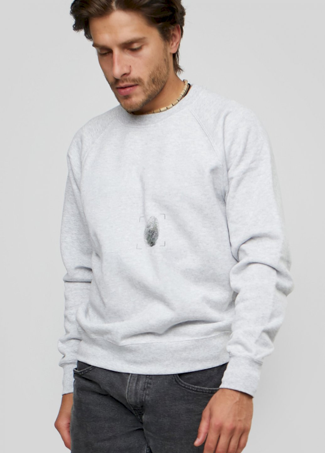 Серый свитшот мужской YAPPI (198688915)