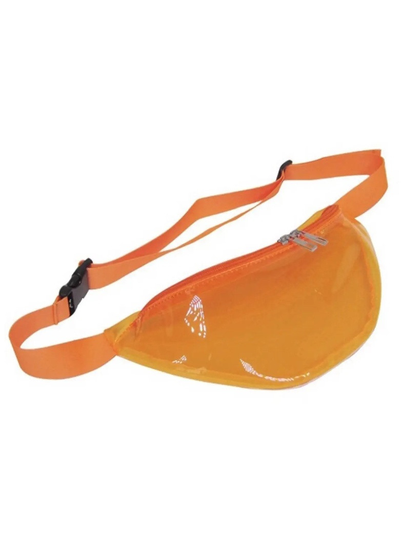 Женская летняя прозрачная бананка "ЛЕТО" поясная сумка оранжевая No Brand (253016893)