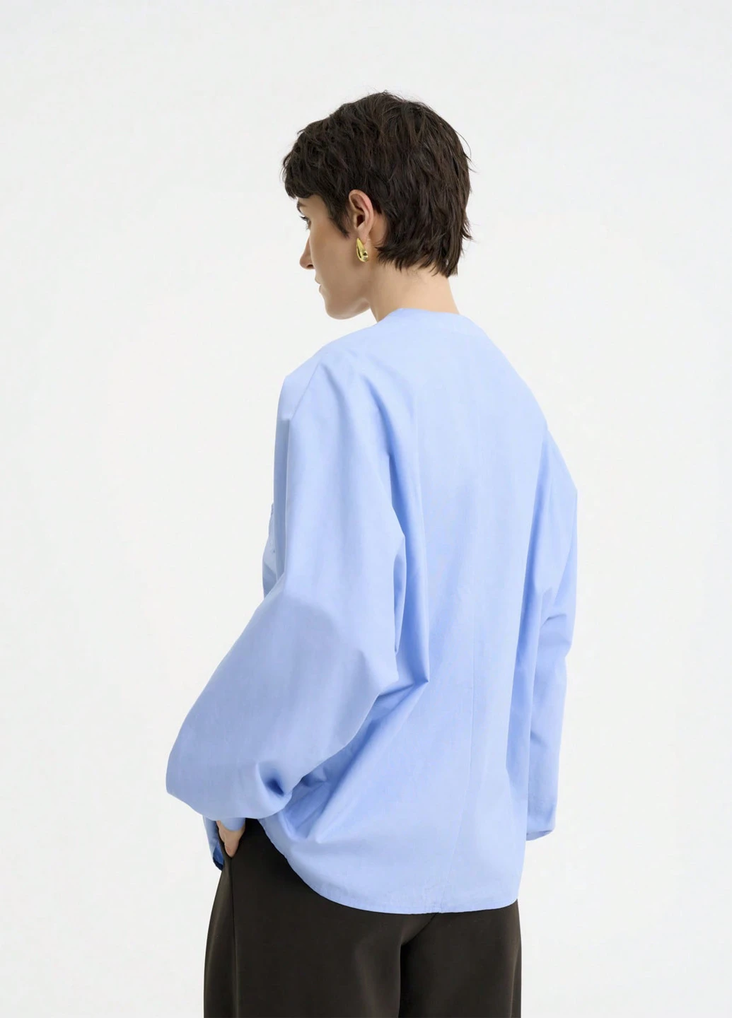 Блакитна блуза SHEIN