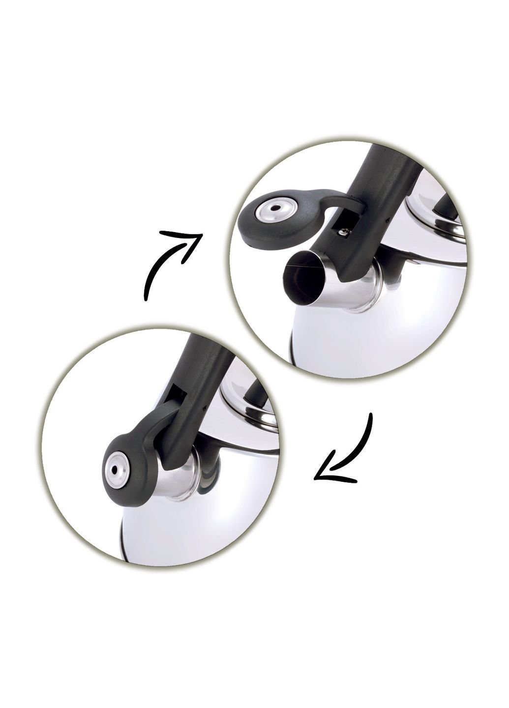 Чайник со свистком и термометром KM-1077 3 л серый Kamille (253628504)