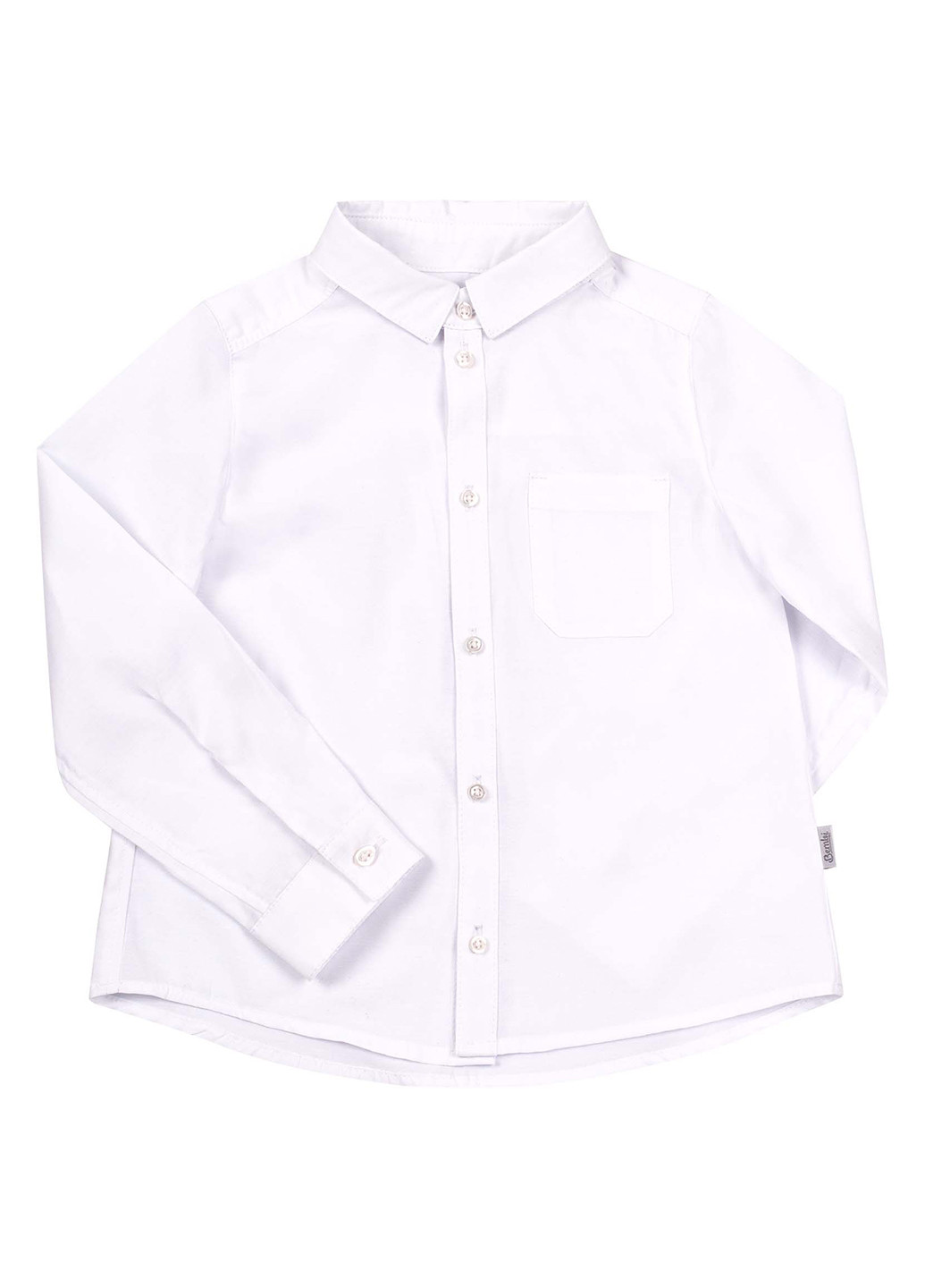 Белая классическая рубашка однотонная Bembi