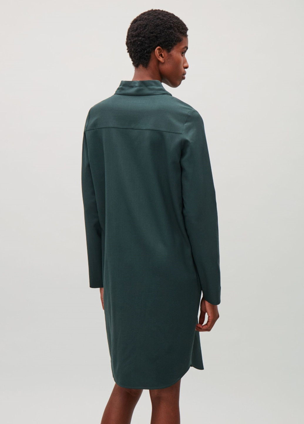 Темно-зеленое кэжуал платье Cos