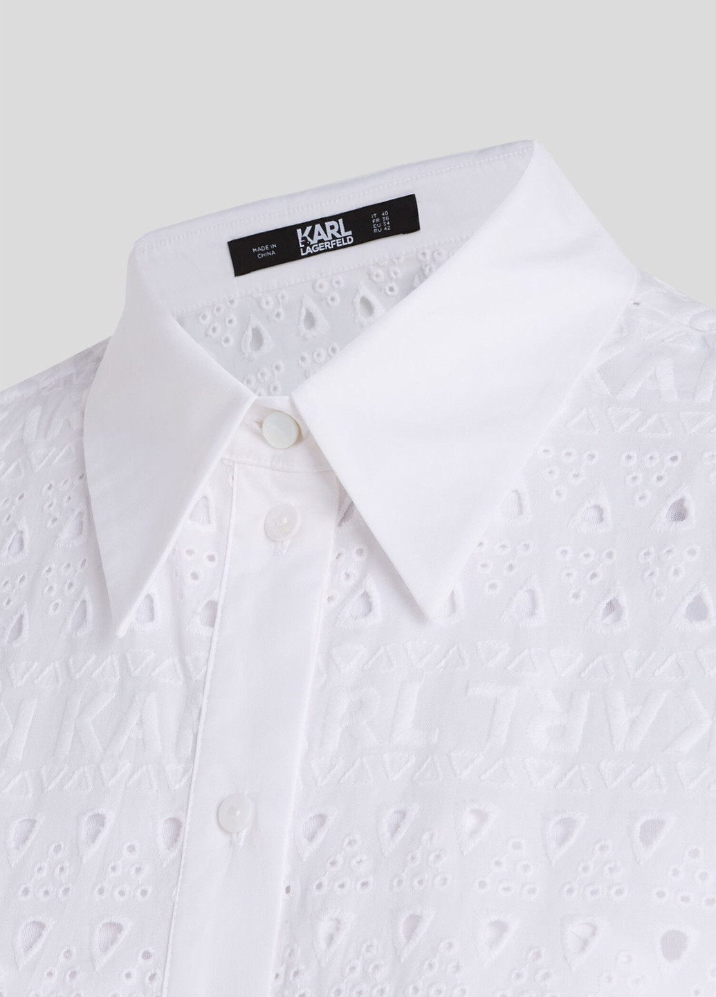 Белое кэжуал платье а-силуэт Karl Lagerfeld однотонное