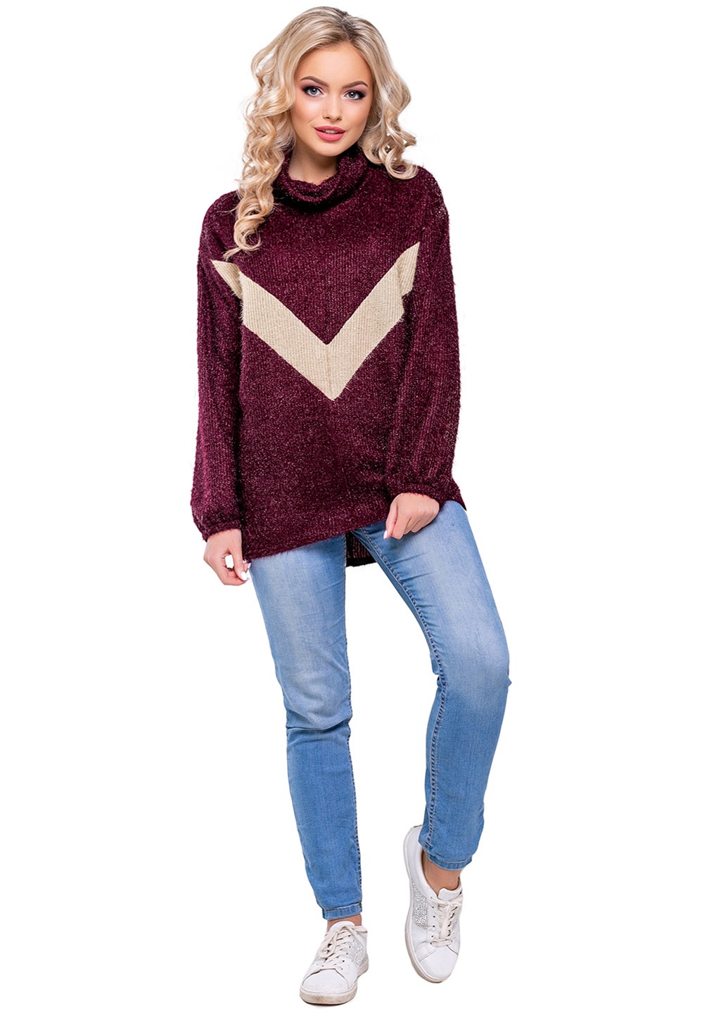 Бордовый демисезонный свитер ST-Seventeen