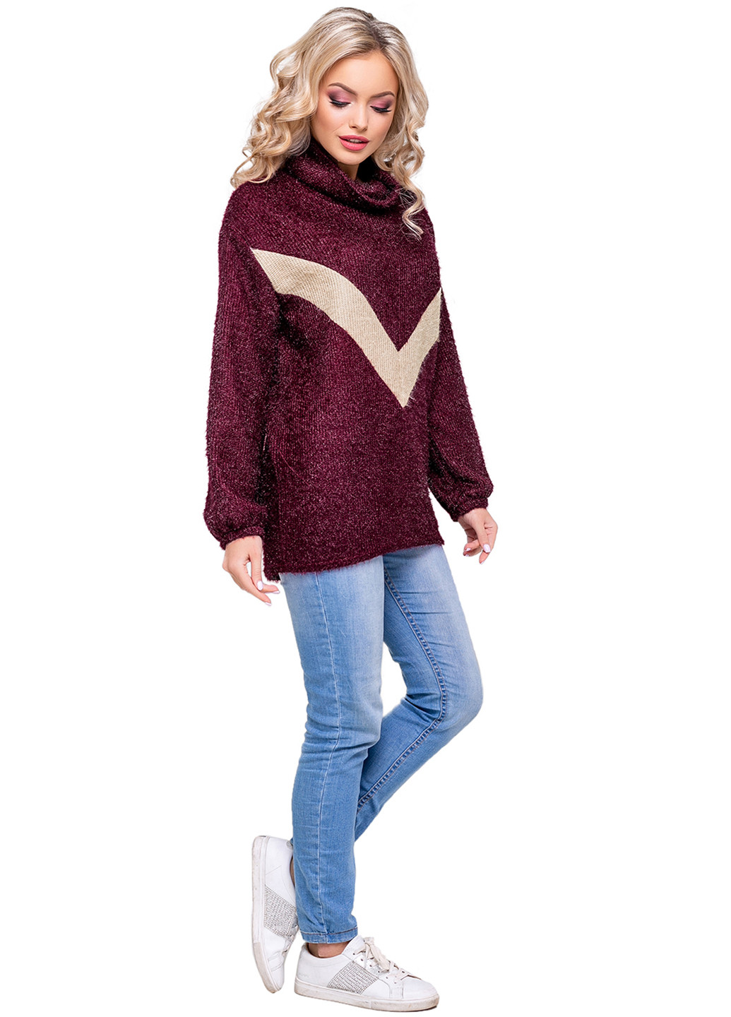 Бордовый демисезонный свитер ST-Seventeen