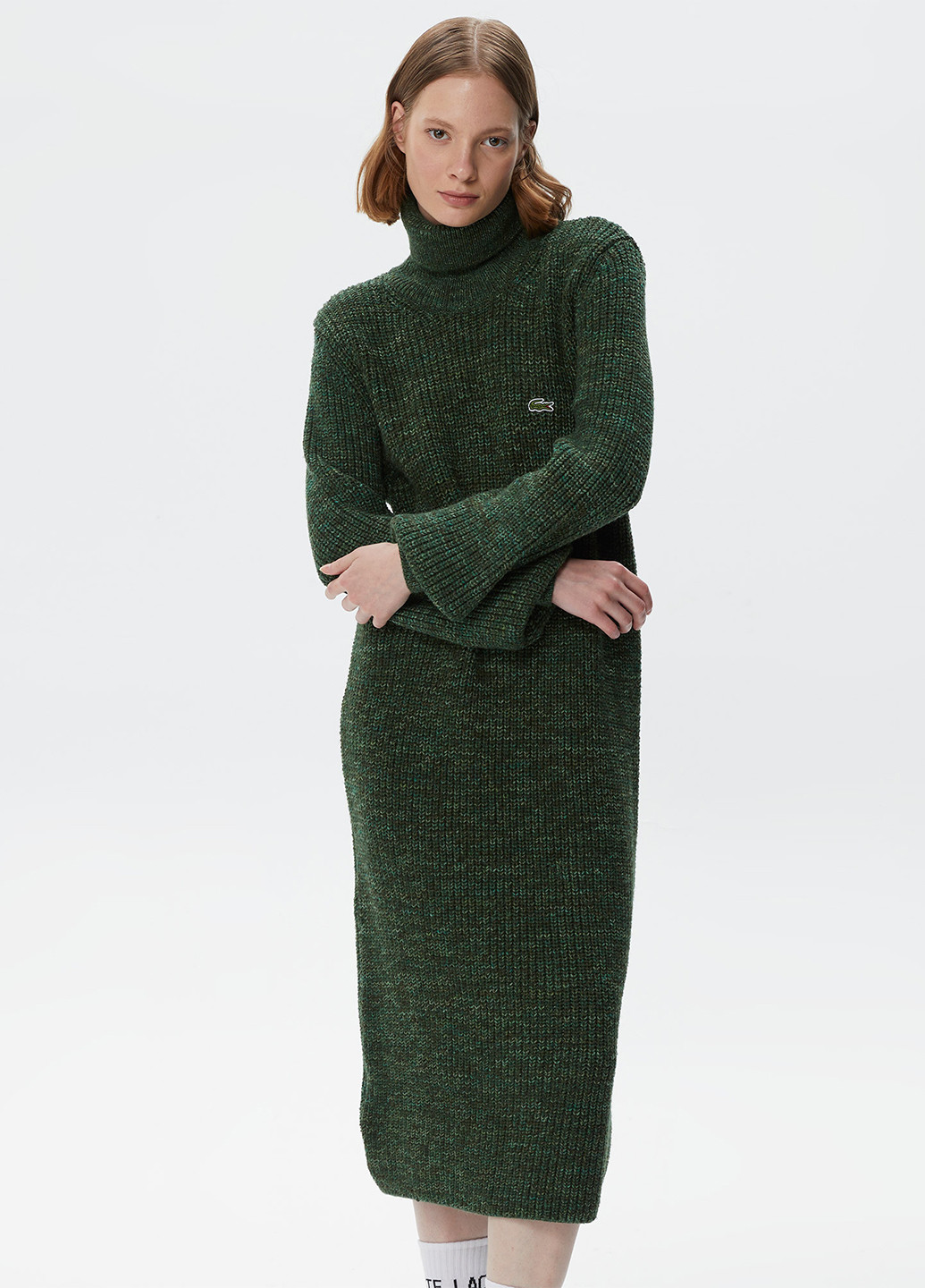 Зелена кежуал сукня сукня светр Lacoste меланжева