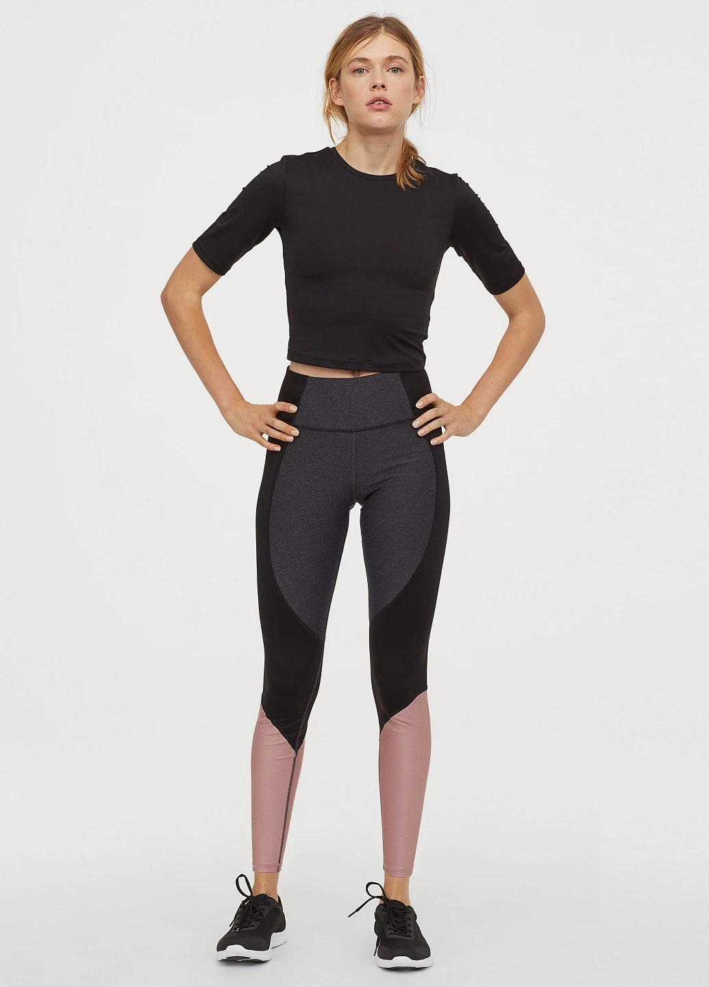 Комбинированные демисезонные леггинсы H&M