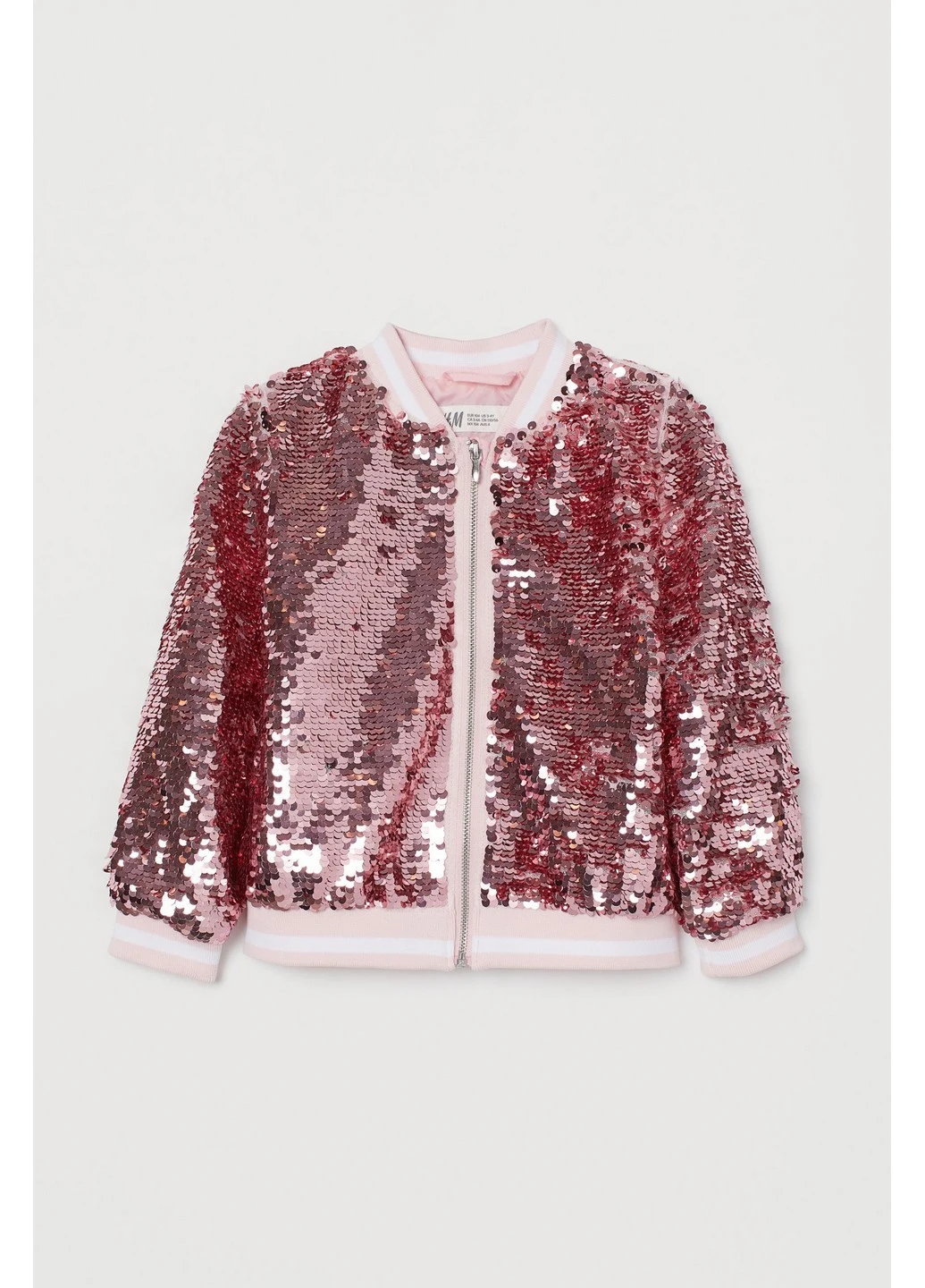 Розовая демисезонная бомбер H&M