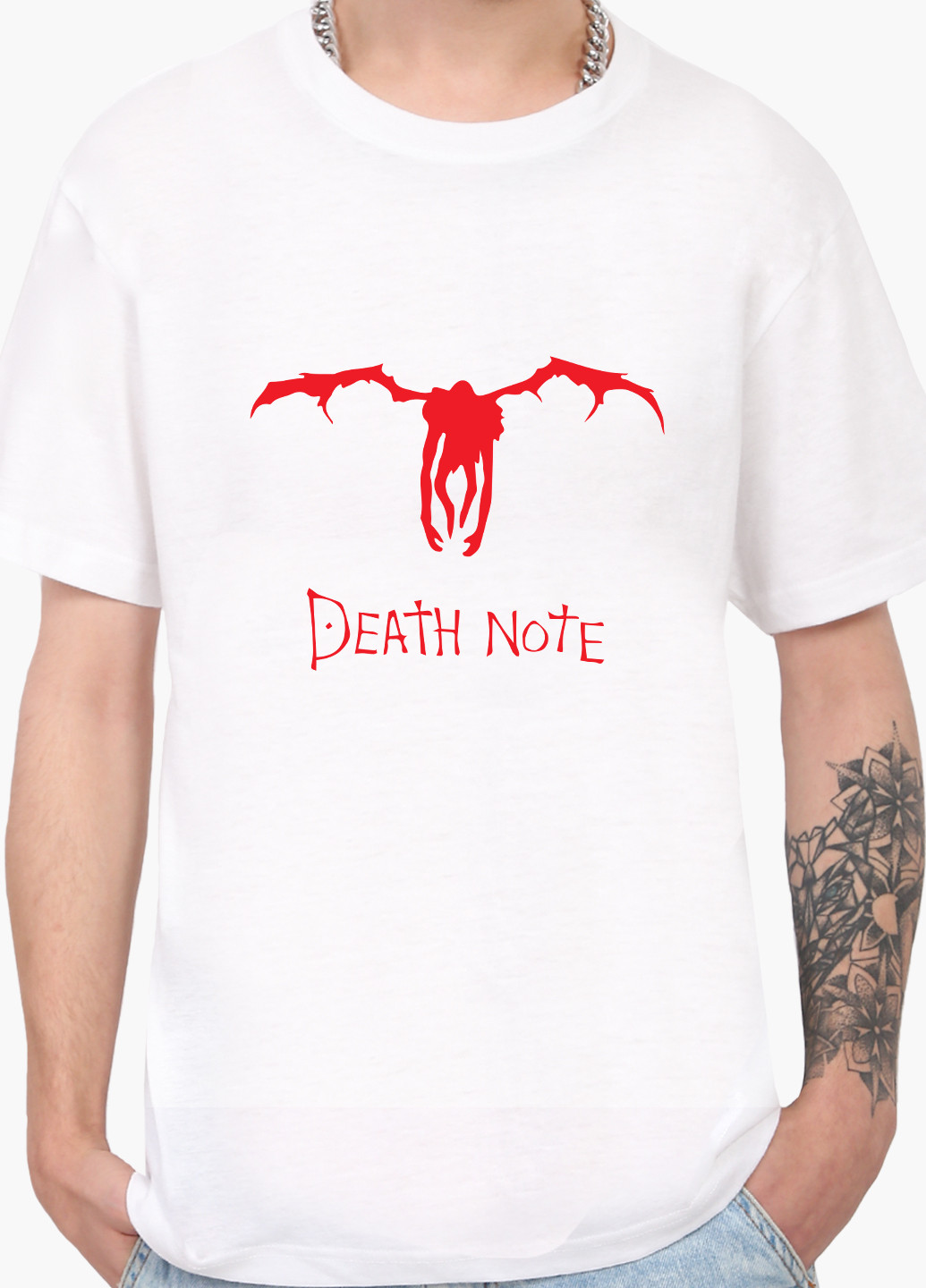 Белая футболка мужская рюк тетрадь смерти (death note) белый (9223-2654) xxl MobiPrint