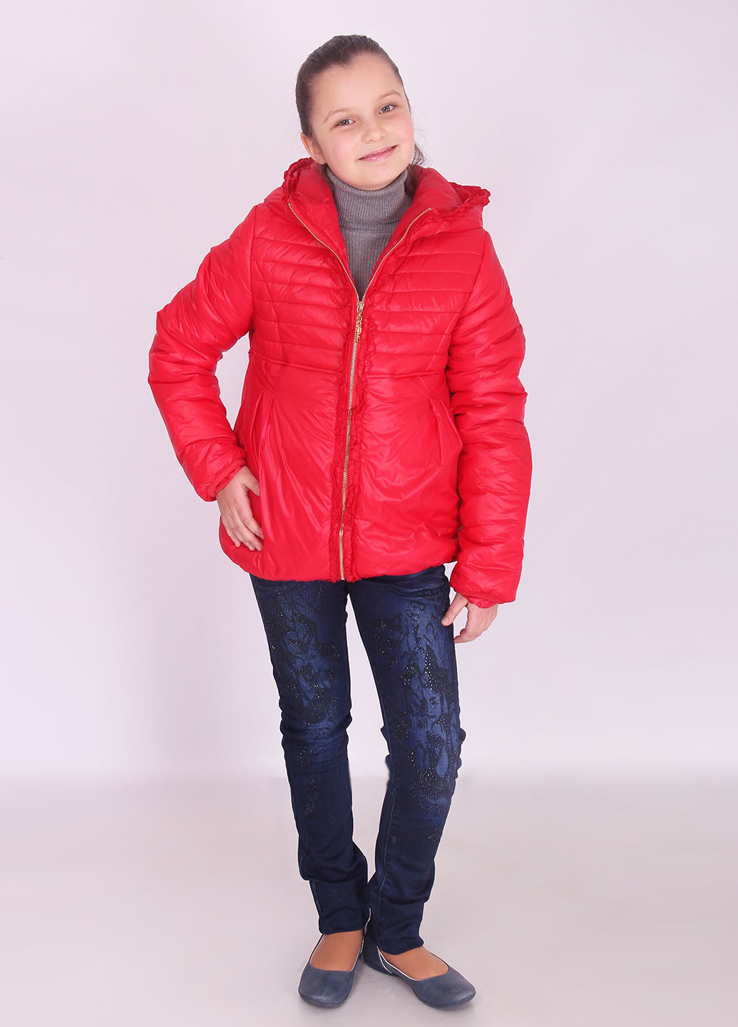 Красная демисезонная куртка Jiliangdian