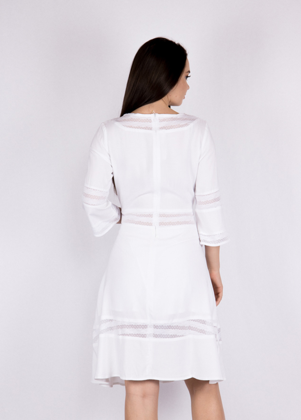 Білий кежуал сукня кльош Time of Style однотонна