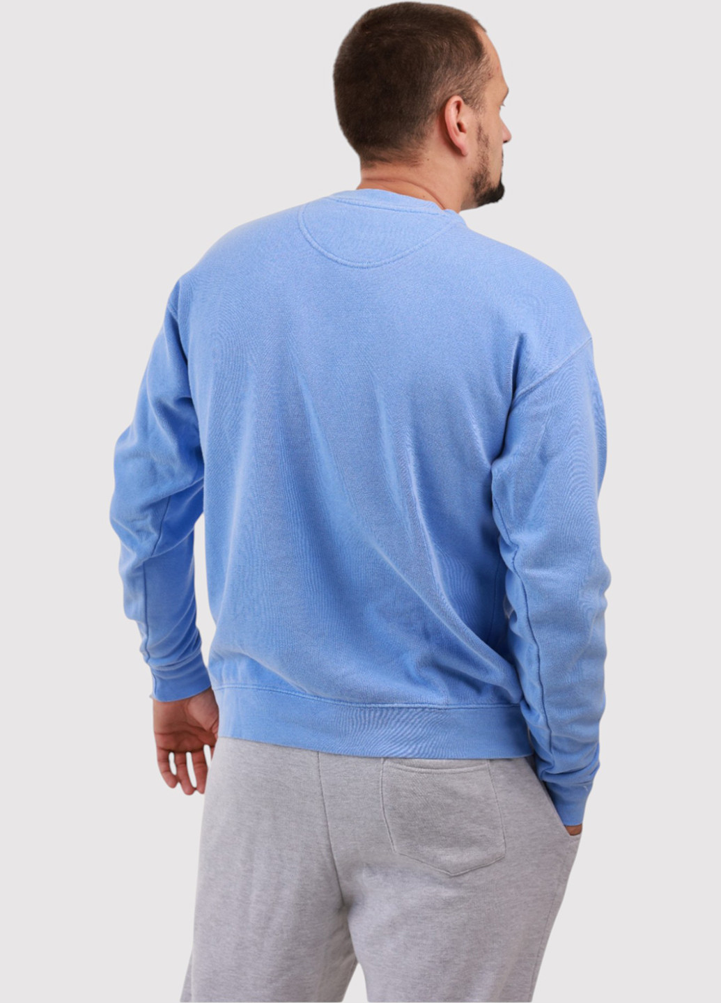 Блакитний світшот Blue 84 напис без декору (361422128)