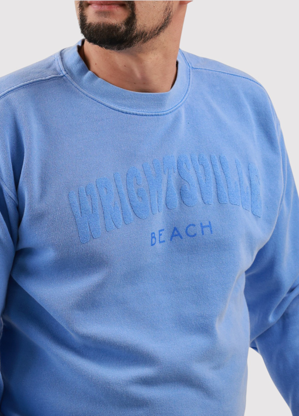 Блакитний світшот Blue 84 напис без декору (361422128)