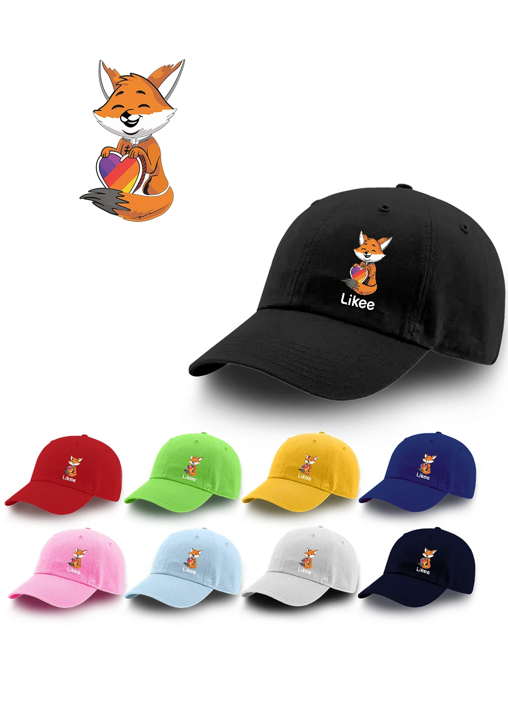 Кепка Лайк Лисичка (Likee Fox) (9273-1033) MobiPrint (216961548)