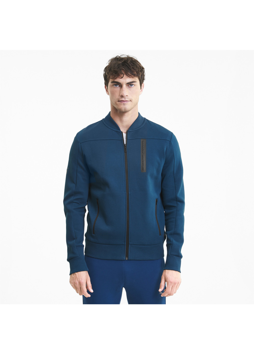 Толстовка Puma Ferrari Style Sweat Jacket синя спортивна