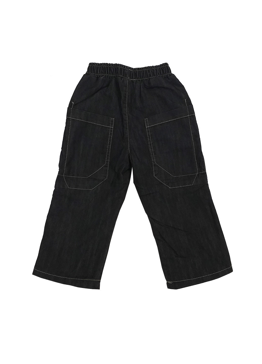 Черные джинсовые демисезонные брюки Одягайко