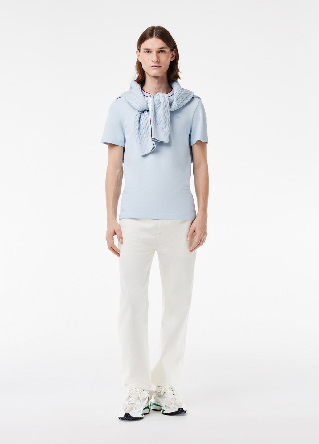 Блакитна футболка Lacoste