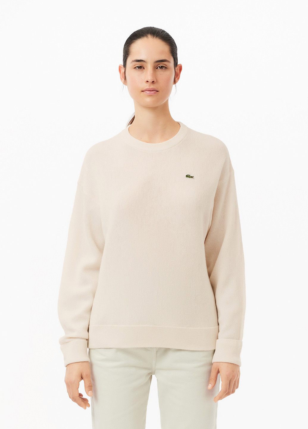 Белый демисезонный джемпер джемпер Lacoste