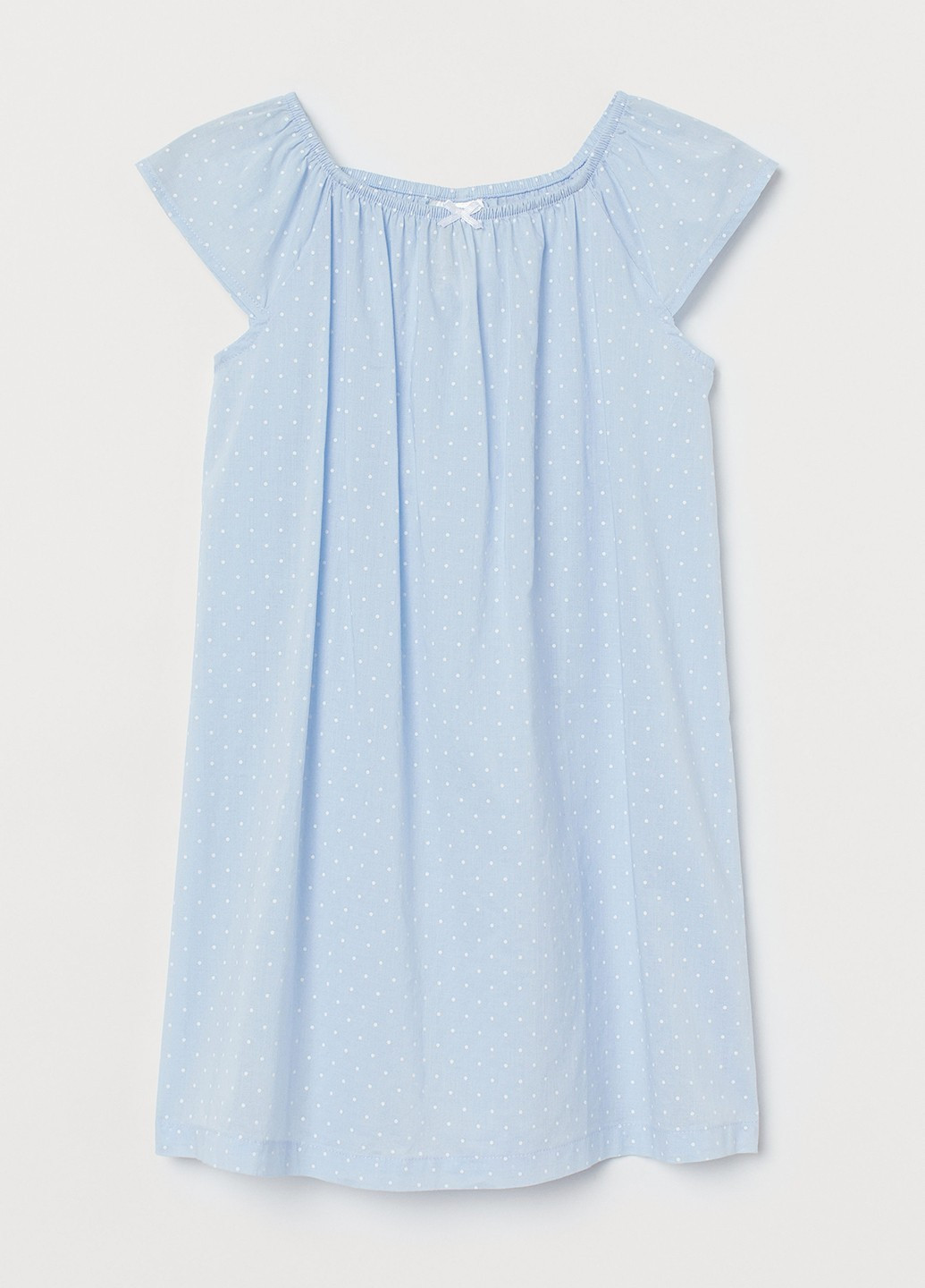 Блакитна кежуал сукня H&M в горошок