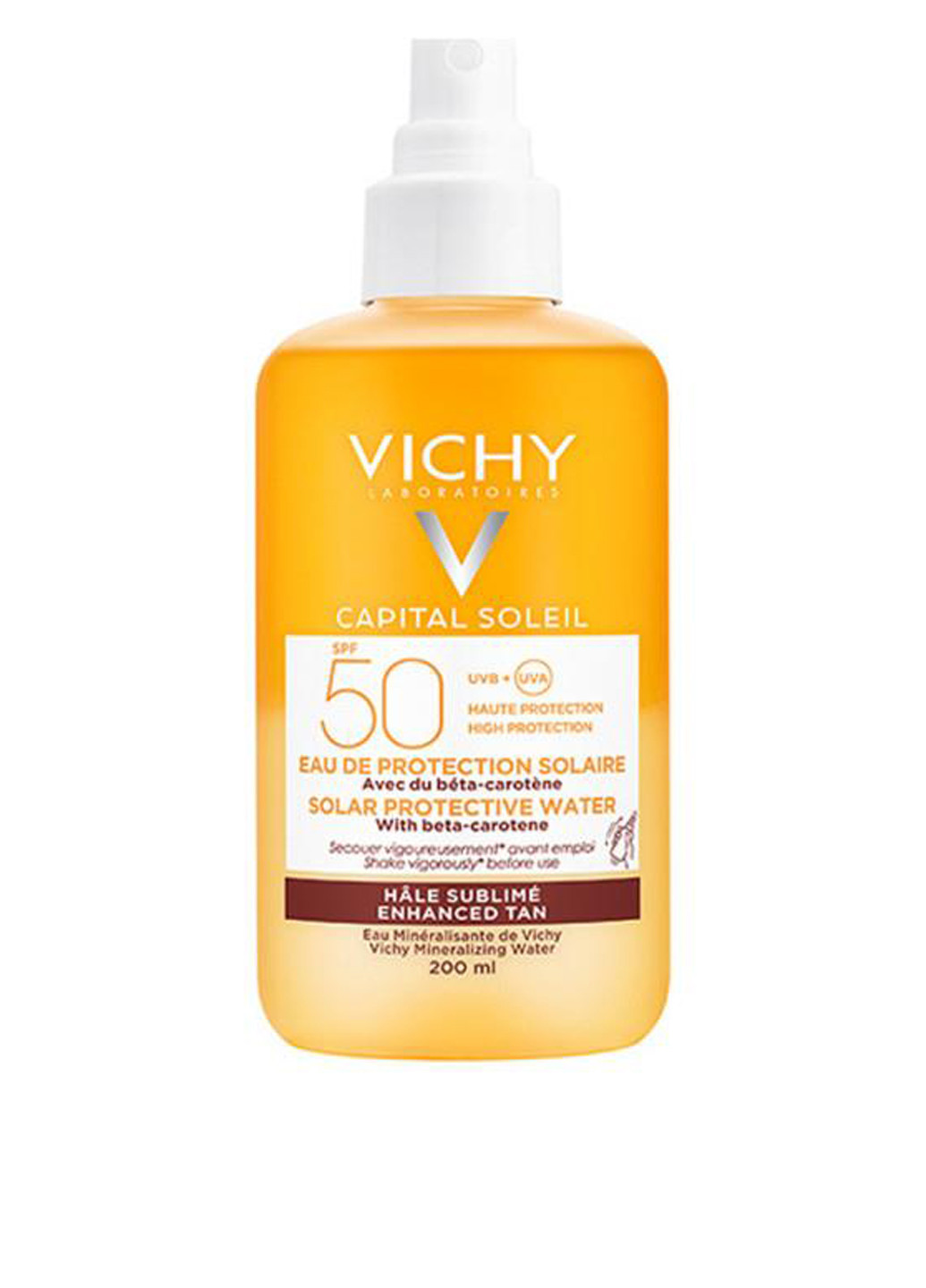 Солнцезащитный двухфазный спрей с бета-каротином Capital Soleil SPF50, 200 мл Vichy (286201117)