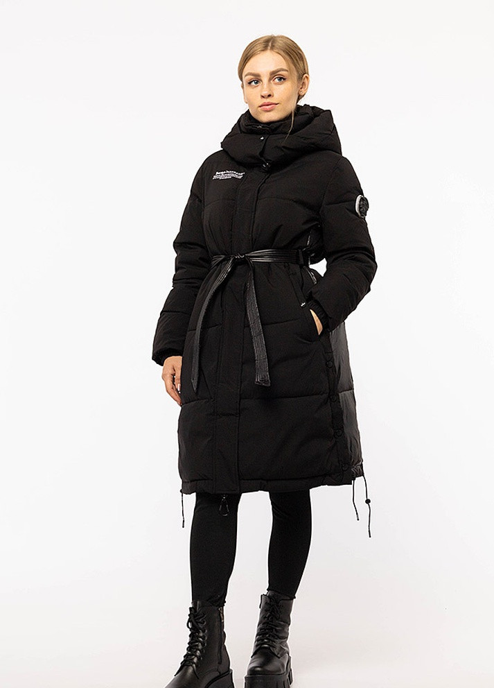 Черная зимняя женская куртка No Brand