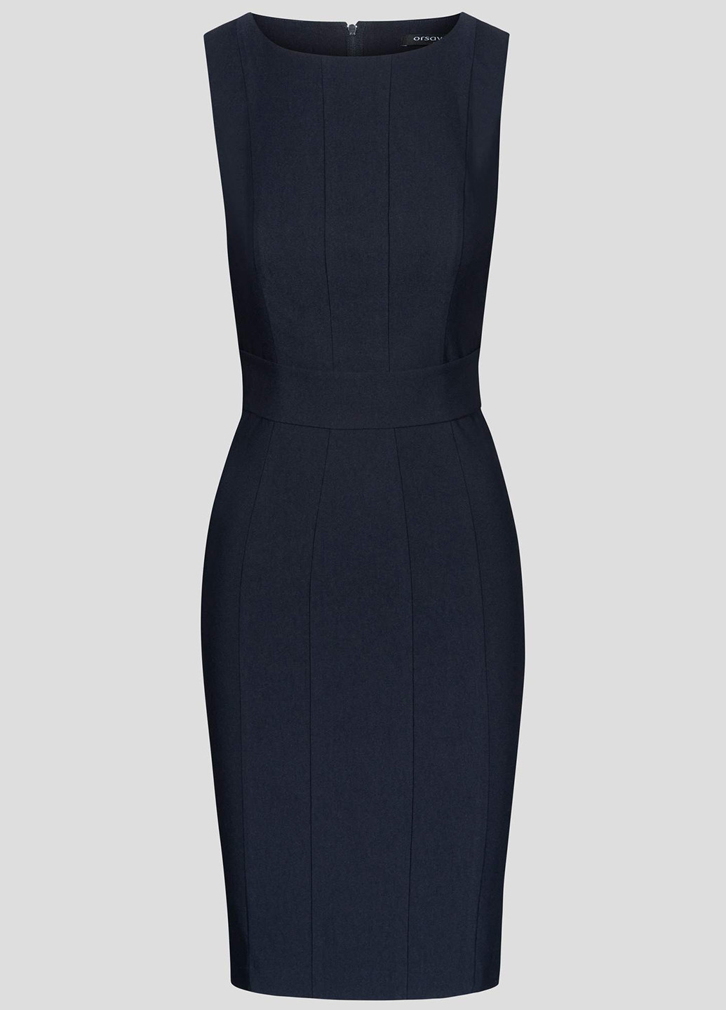 Темно-синее деловое платье футляр Orsay однотонное