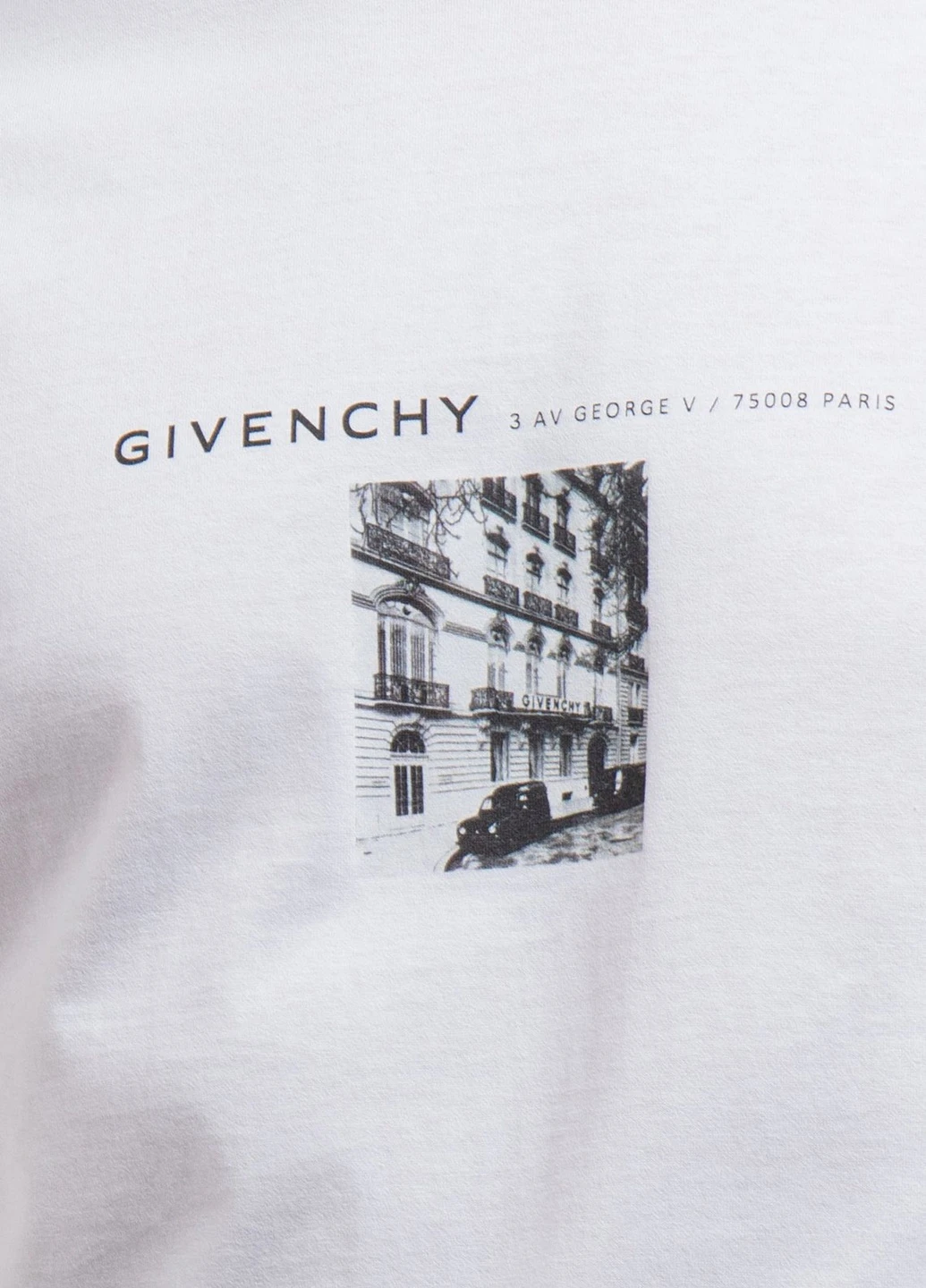 Белая белая футболка с принтом Givenchy