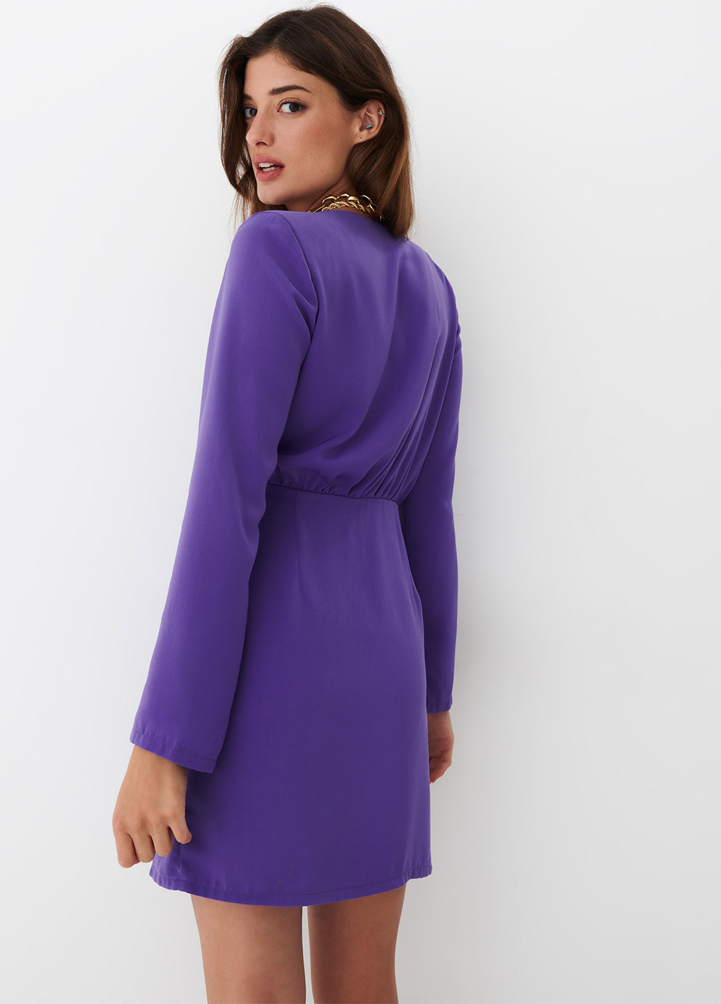 Фіолетова кежуал сукня Mohito однотонна