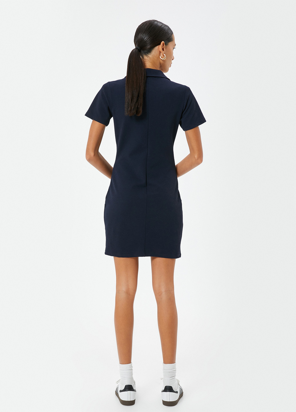 Чорна кежуал сукня поло KOTON однотонна