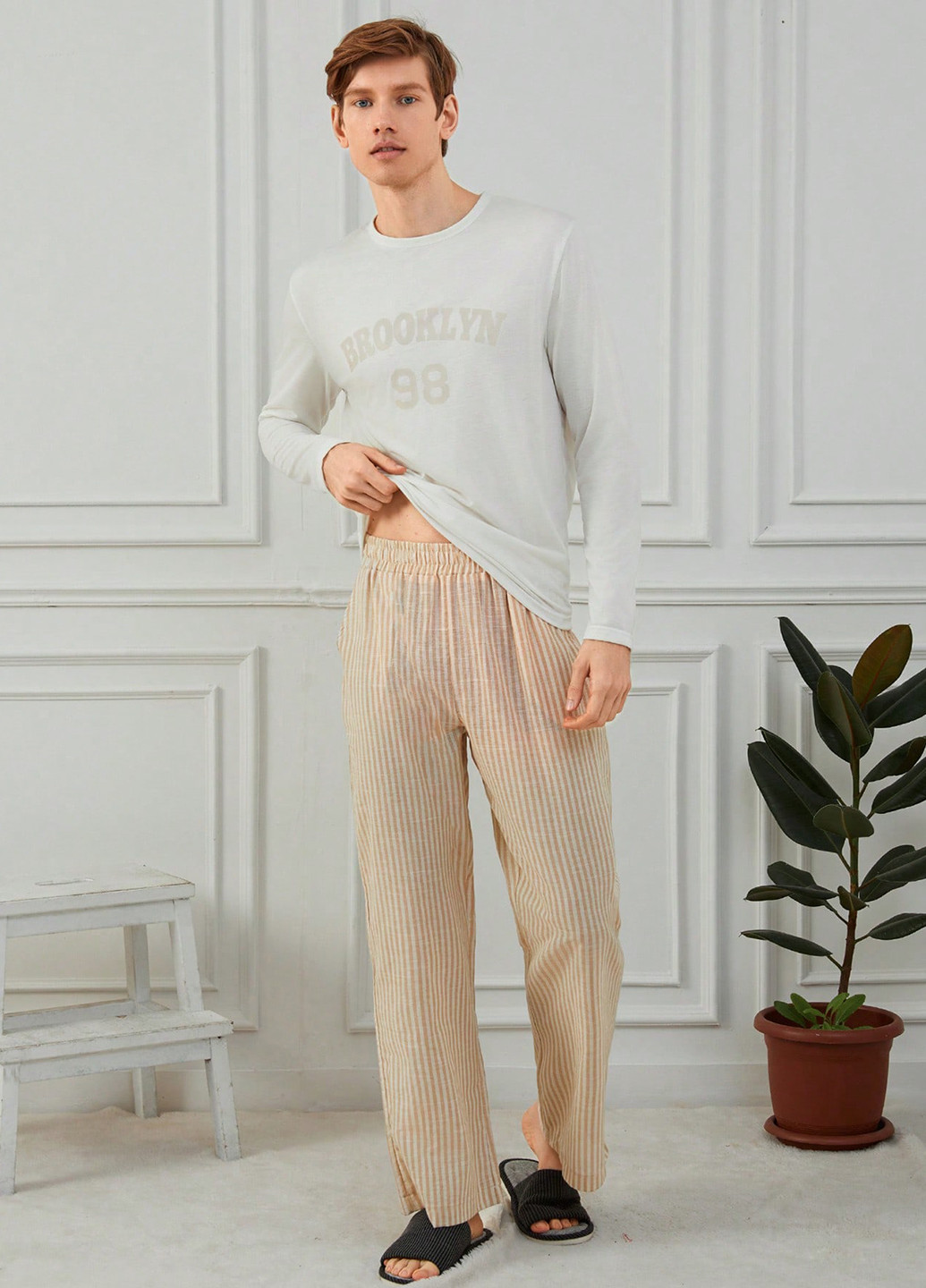 Пижама (лонгслив, брюки) SHEIN (331821903)