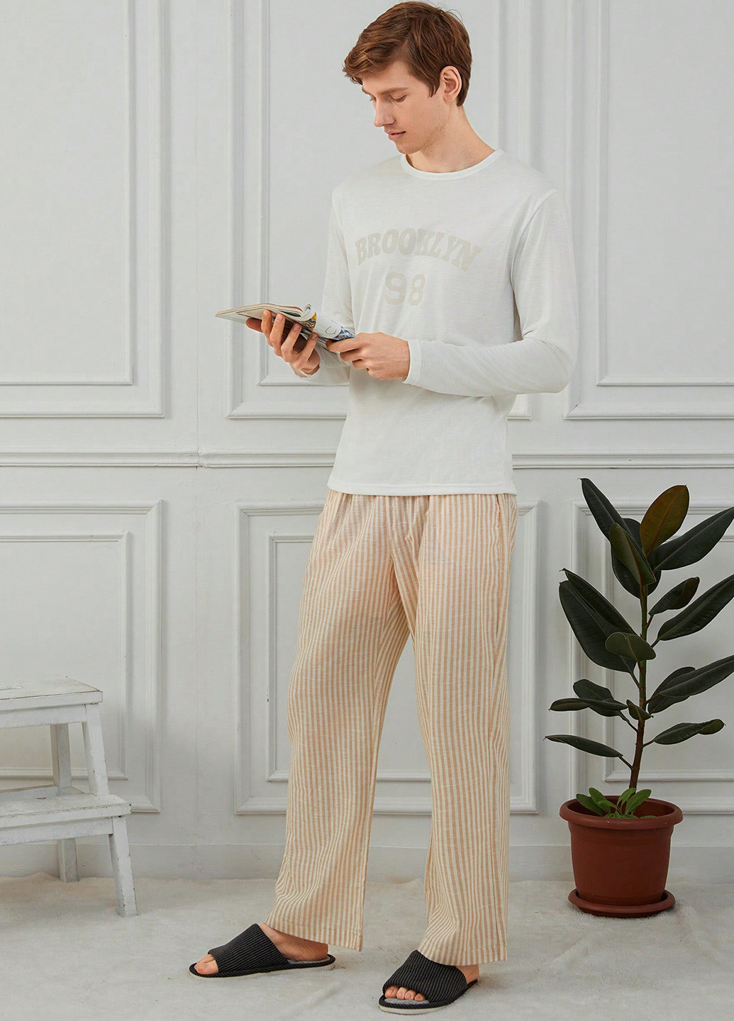 Пижама (лонгслив, брюки) SHEIN (331821903)