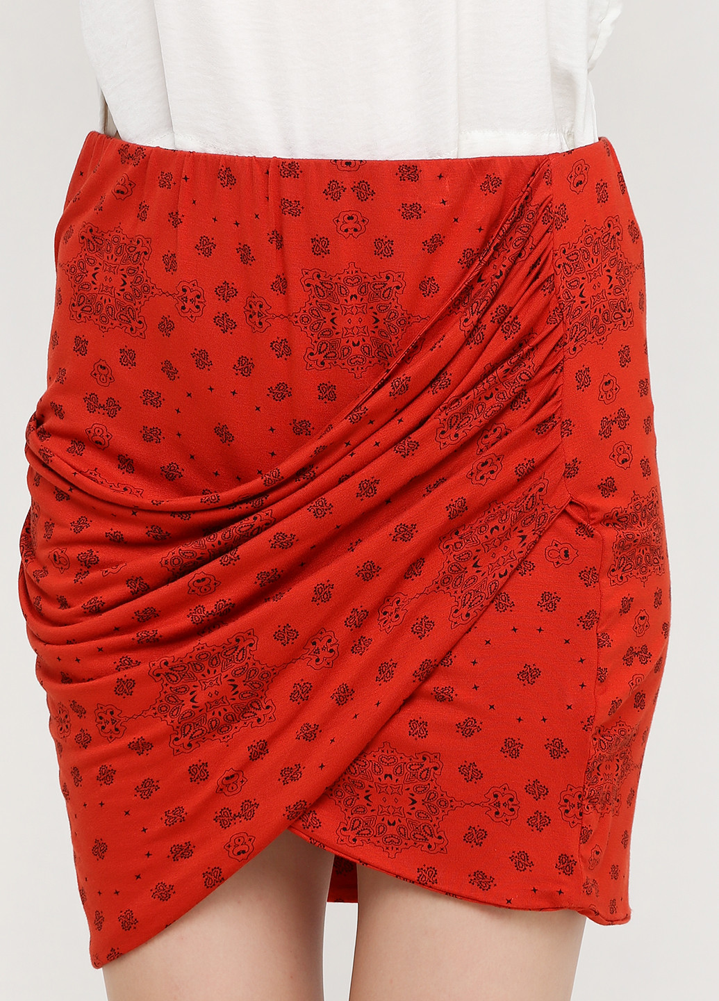 Красная кэжуал с рисунком юбка Cache Cache мини