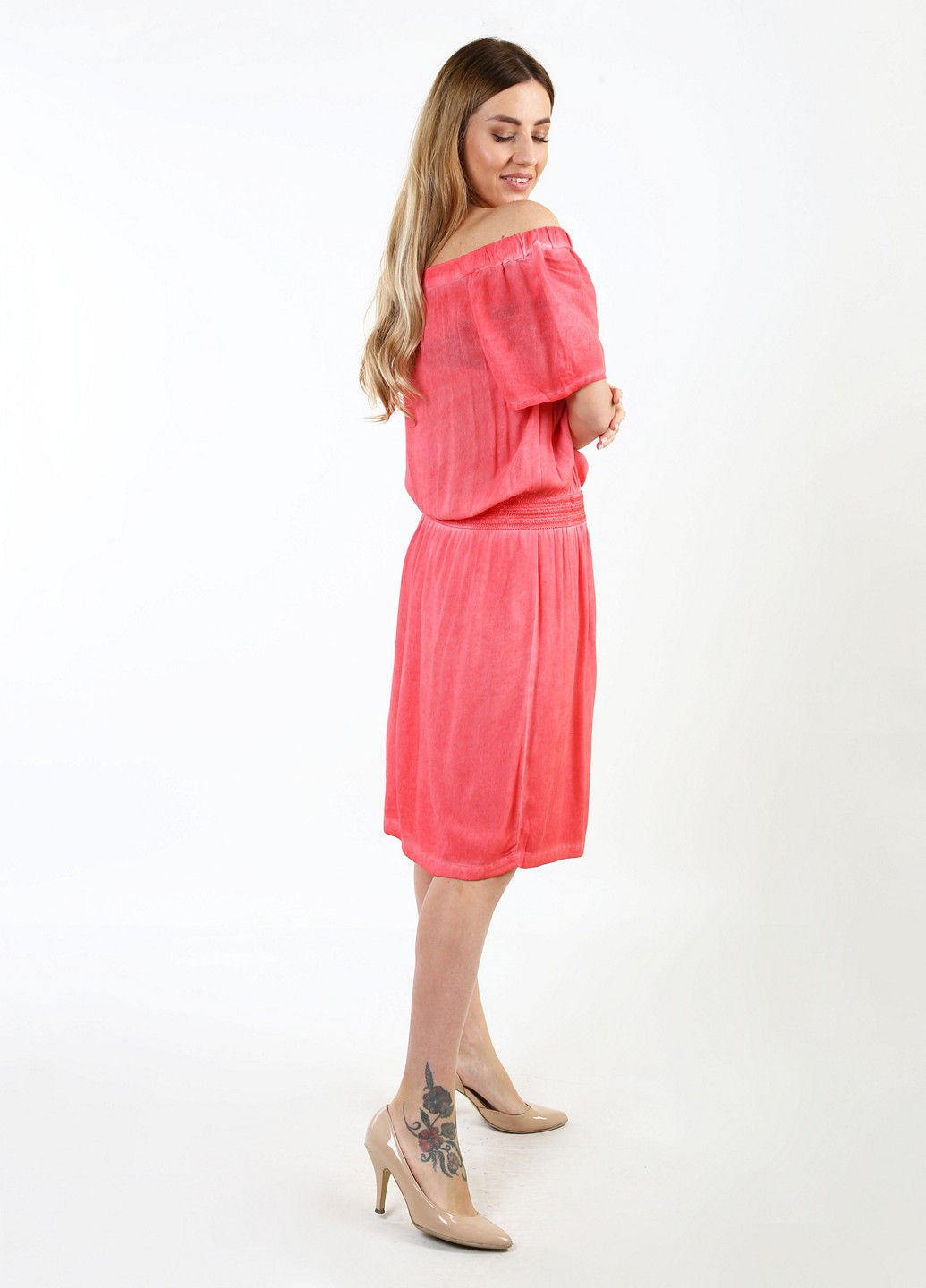 Рожева кежуал сукня Comma однотонна