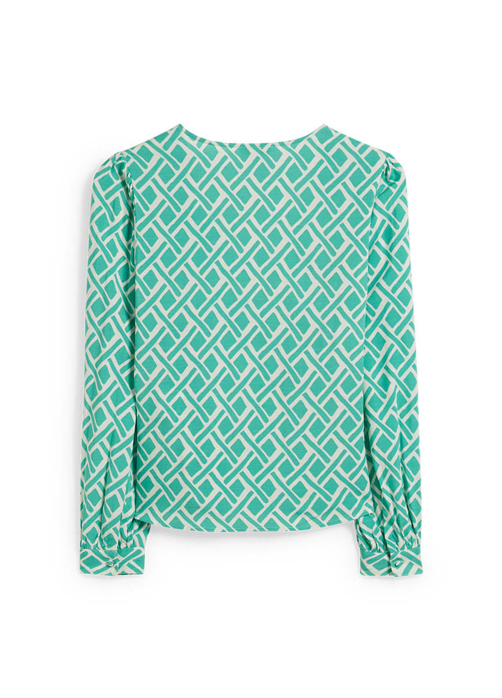 Комбинированная блуза на запах C&A