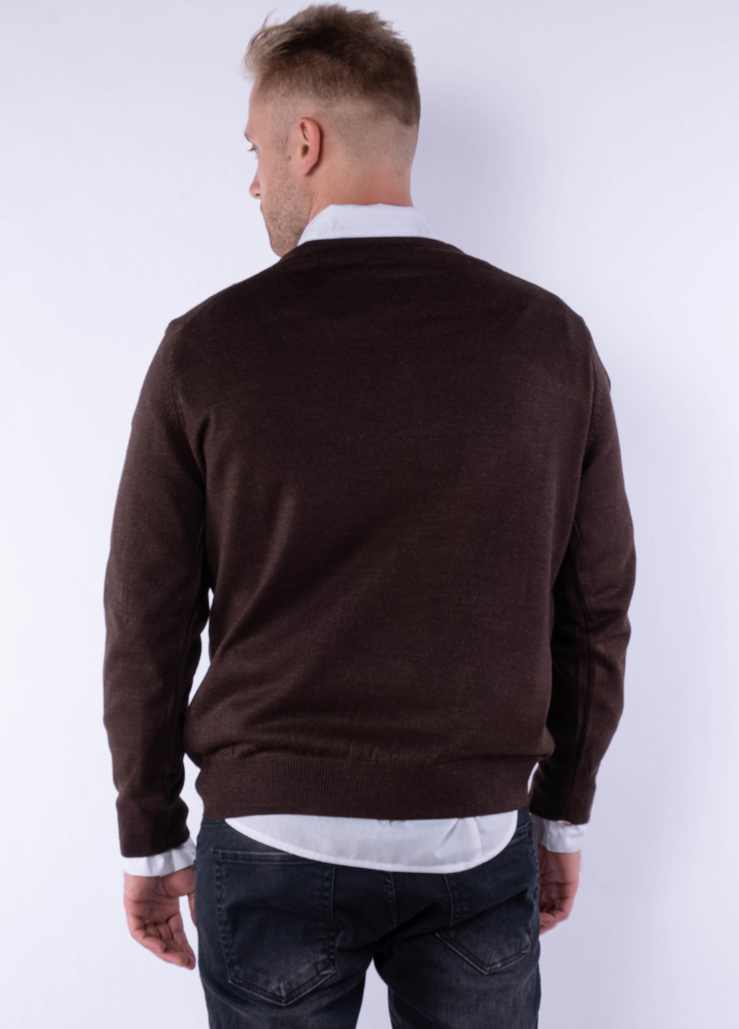 Темно-коричневий демісезонний пуловер пуловер Time of Style
