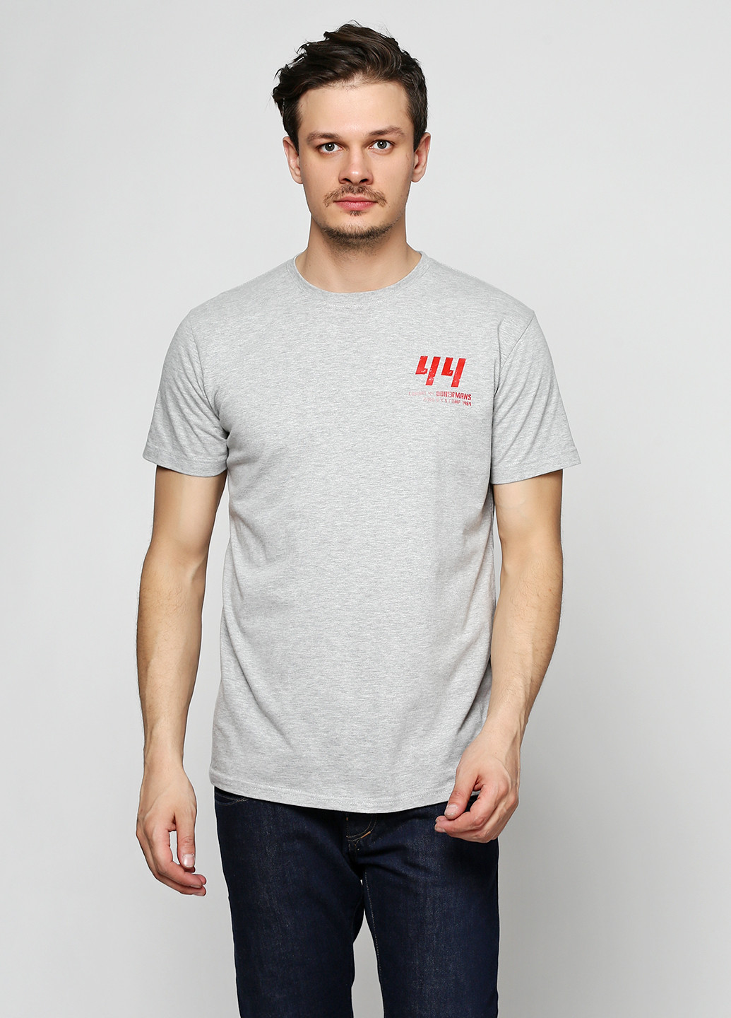 Сіра футболка Dobermans Aggressive