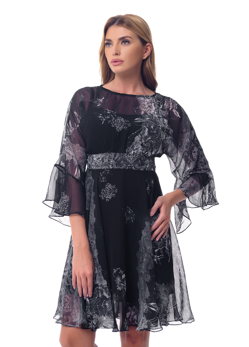 Комбинированное кэжуал, коктейльное платье GENEVIE с рисунком