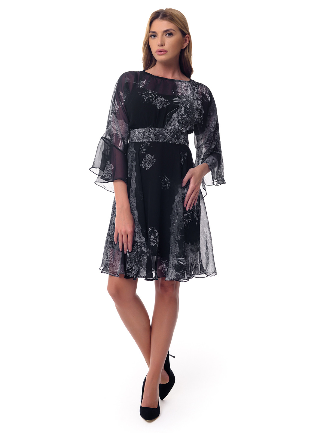 Комбинированное кэжуал, коктейльное платье GENEVIE с рисунком