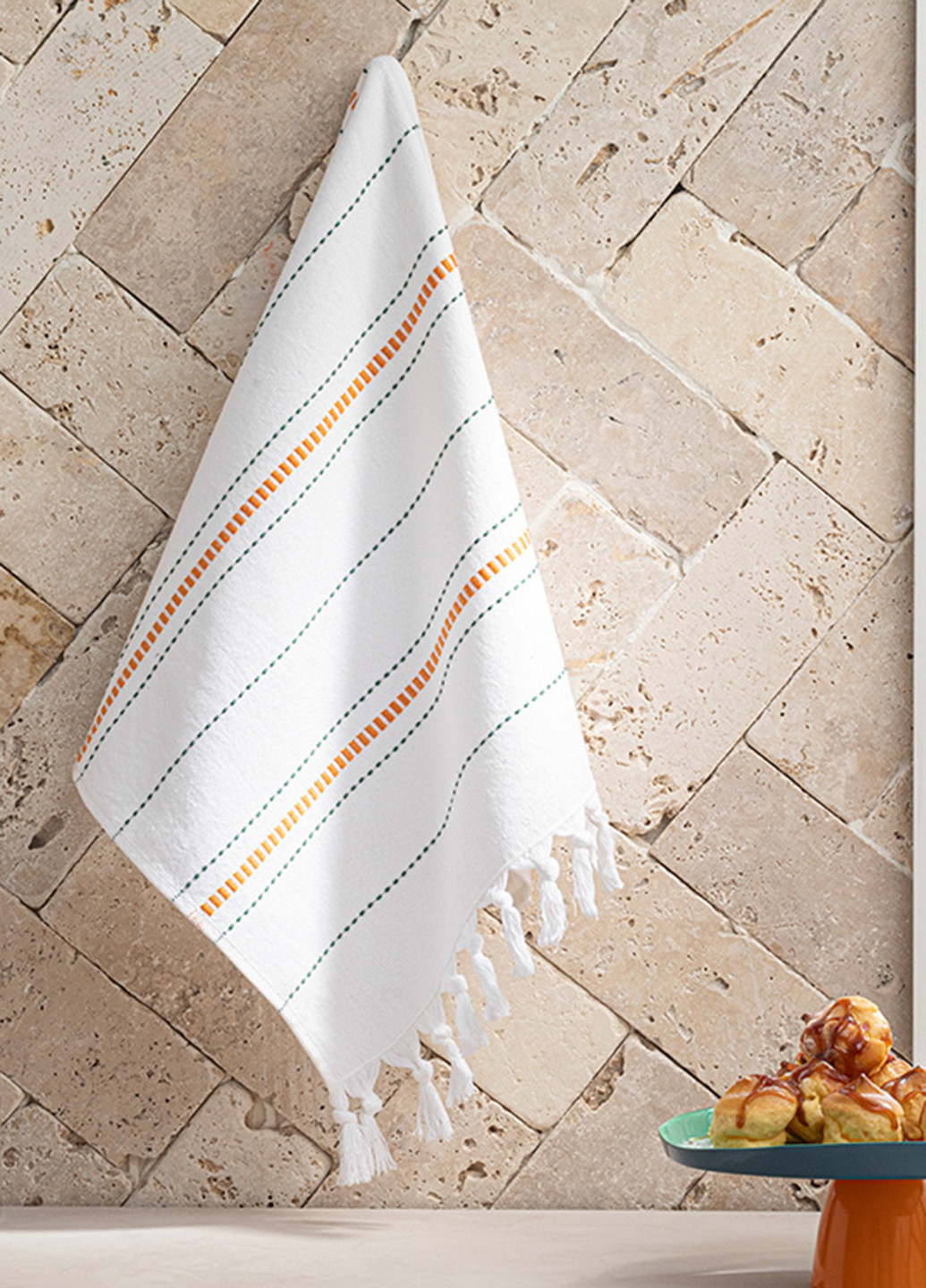 English Home полотенце, 30х50 см полоска белый производство - Турция